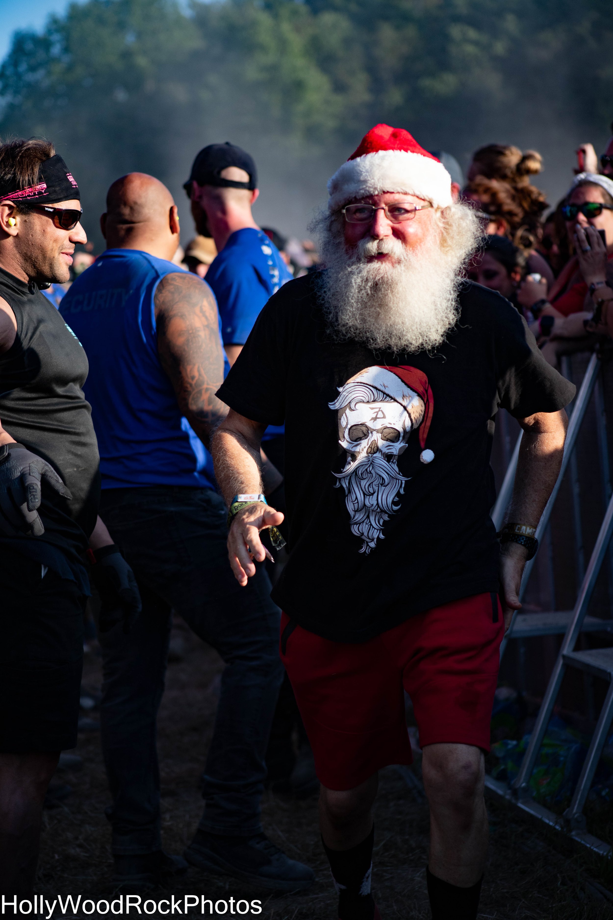 Santa Leaves the Pit at Blue Ridge Rock Festival by Holly Williams