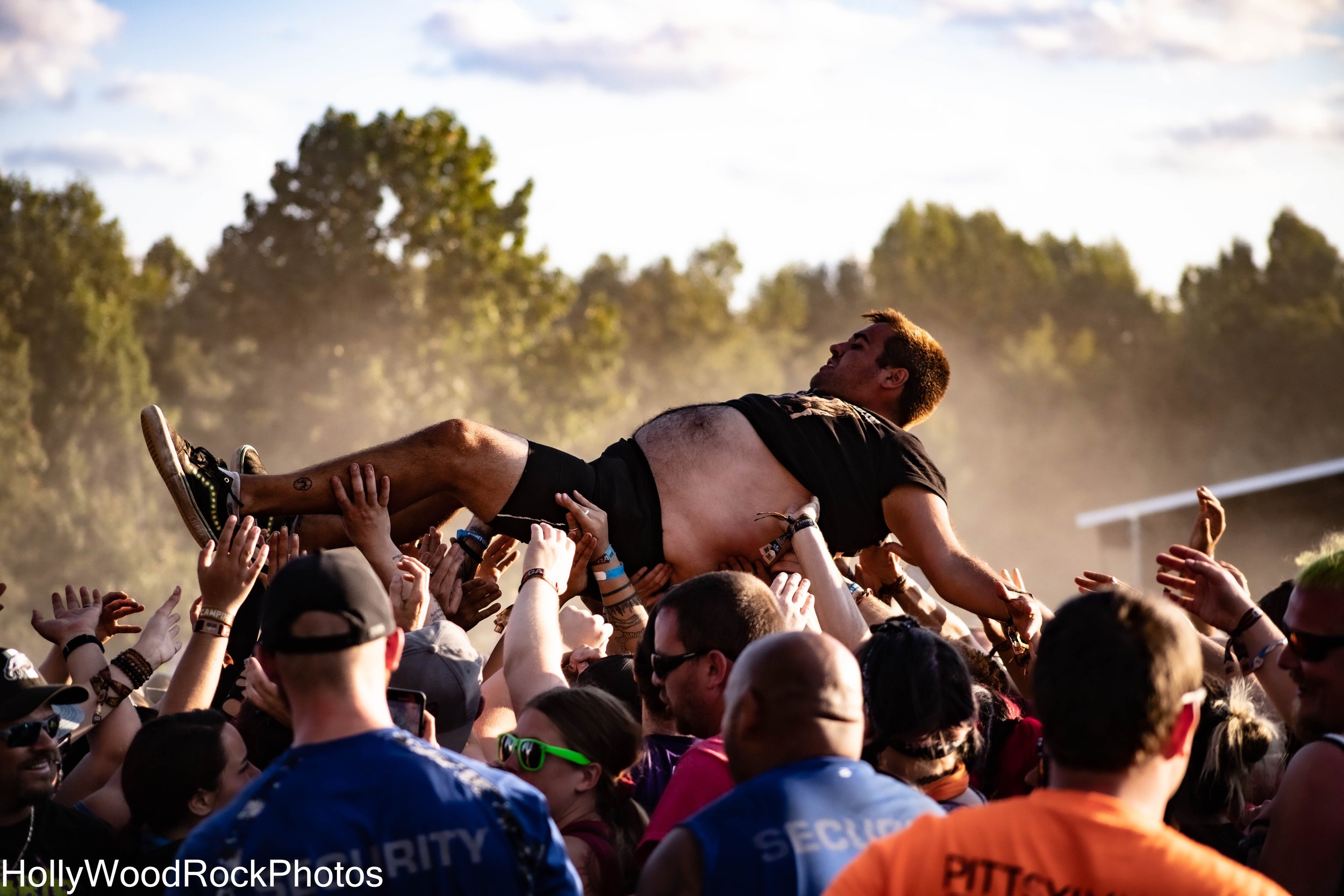 Crowd Surfers at Blue Ridge Rock Festival by Holly Williams