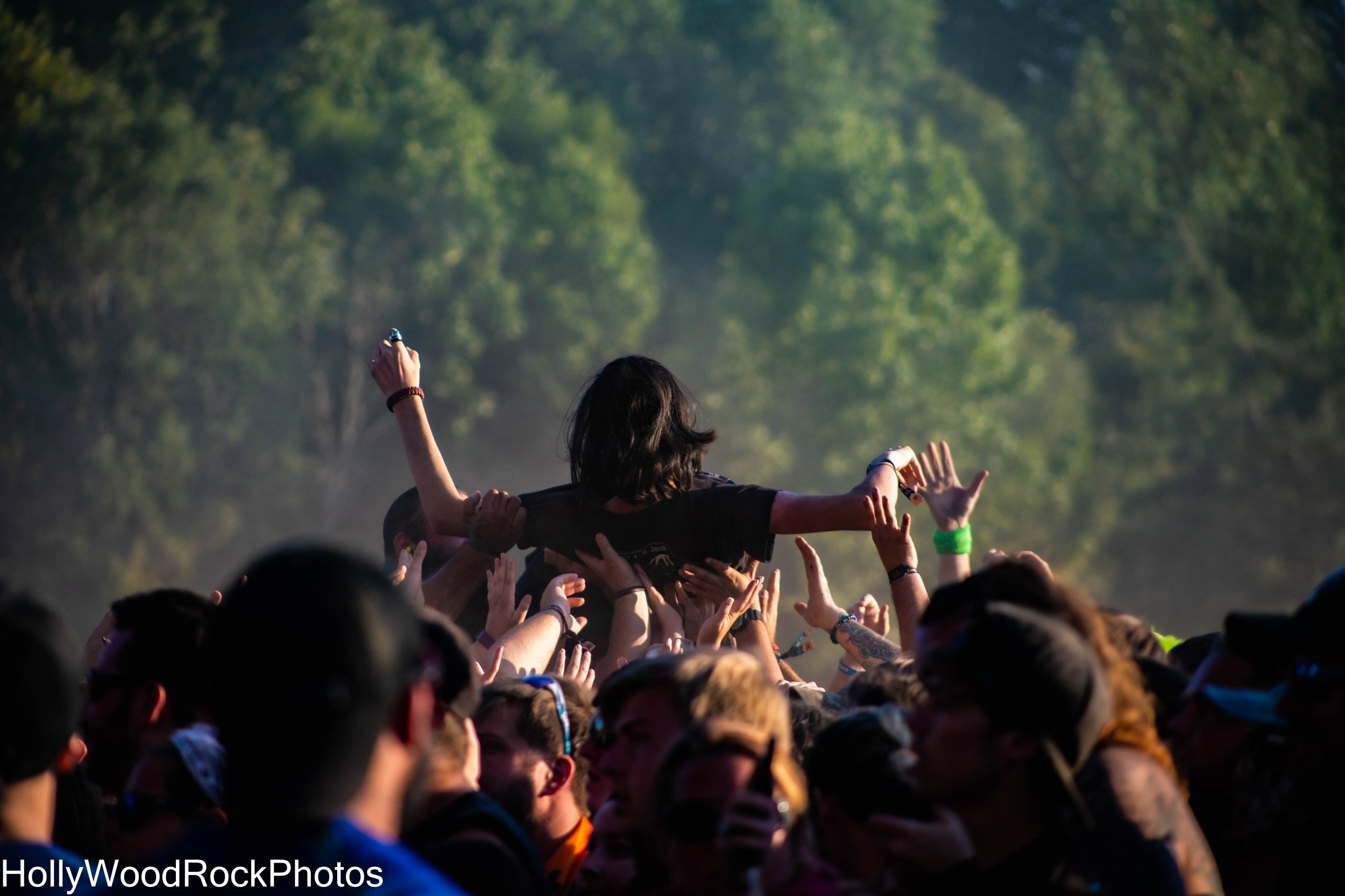 Crowd Surfers at Blue Ridge Rock Festival by Holly Williams