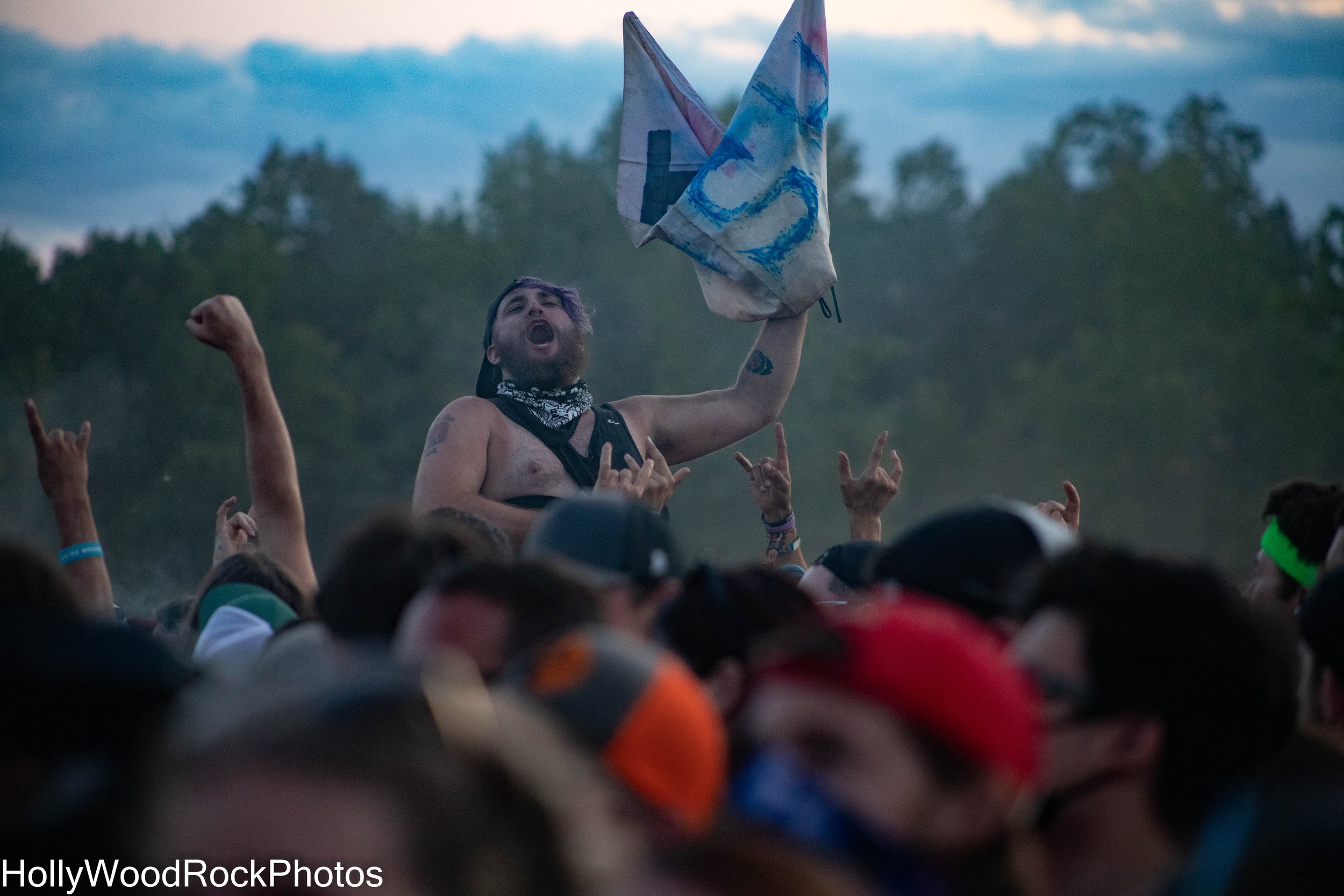 Crowd Surfers at Blue Ridge Rock Festival by Holly Williams