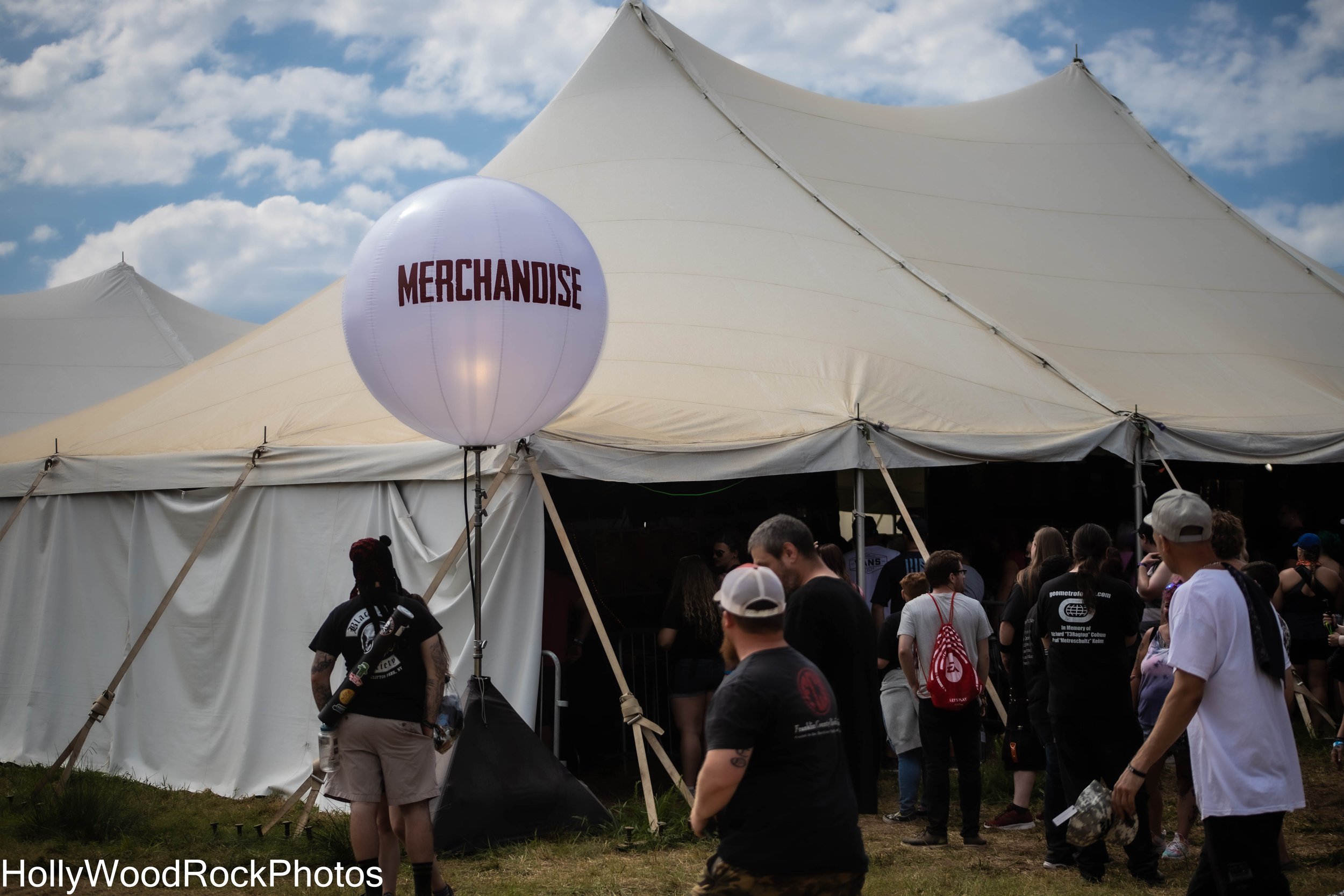 The Merch Tent at Blue Ridge Rock Festival by Holly Williams