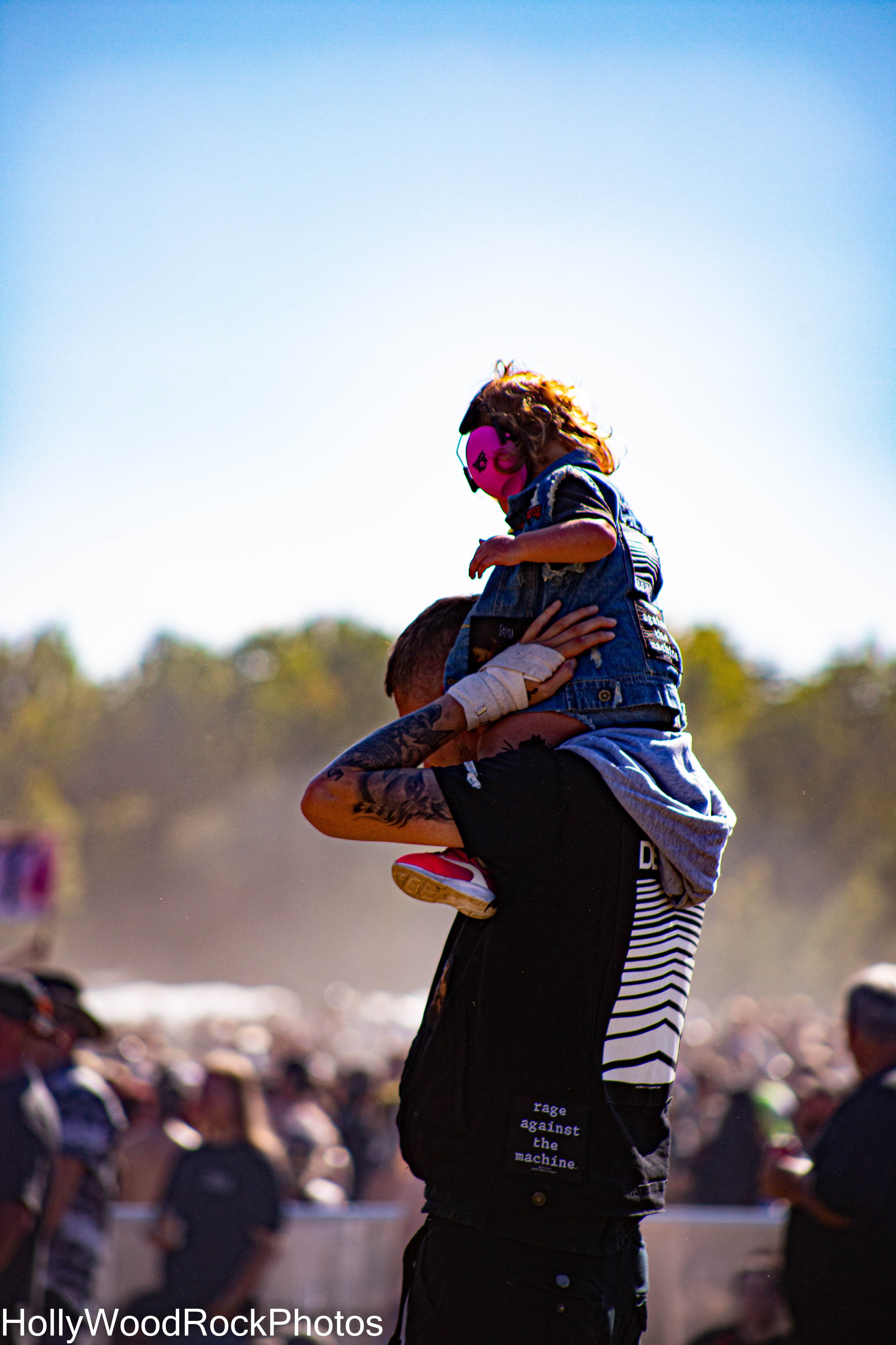 A Young Metal Head With her Father at Blue Ridge Rock Festival by Holly Williams