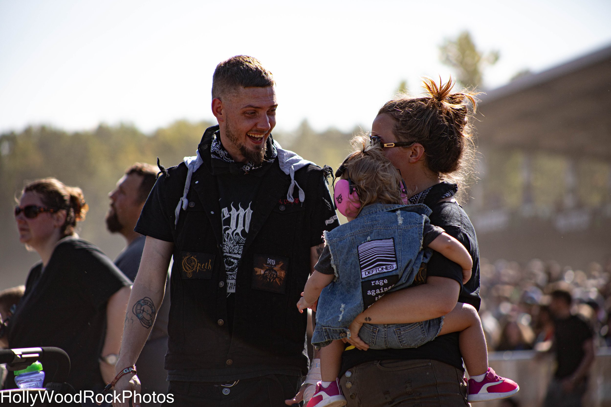 A Young Metalhead With Her Parents at Blue Ridge Rock Festival by Holly Williams