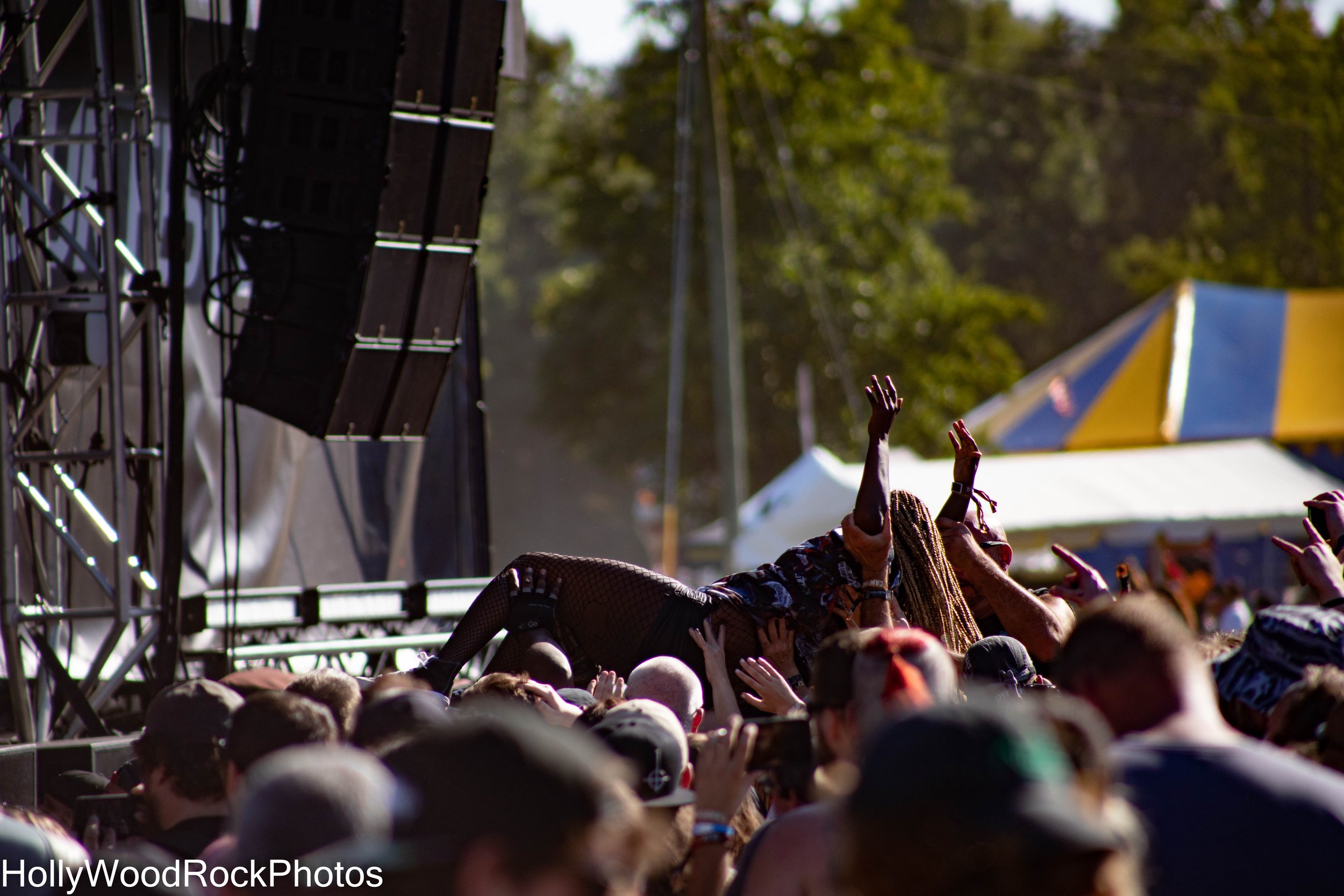 Crowd Surfers at Blue Ridge Rock Festival by Holly Williams