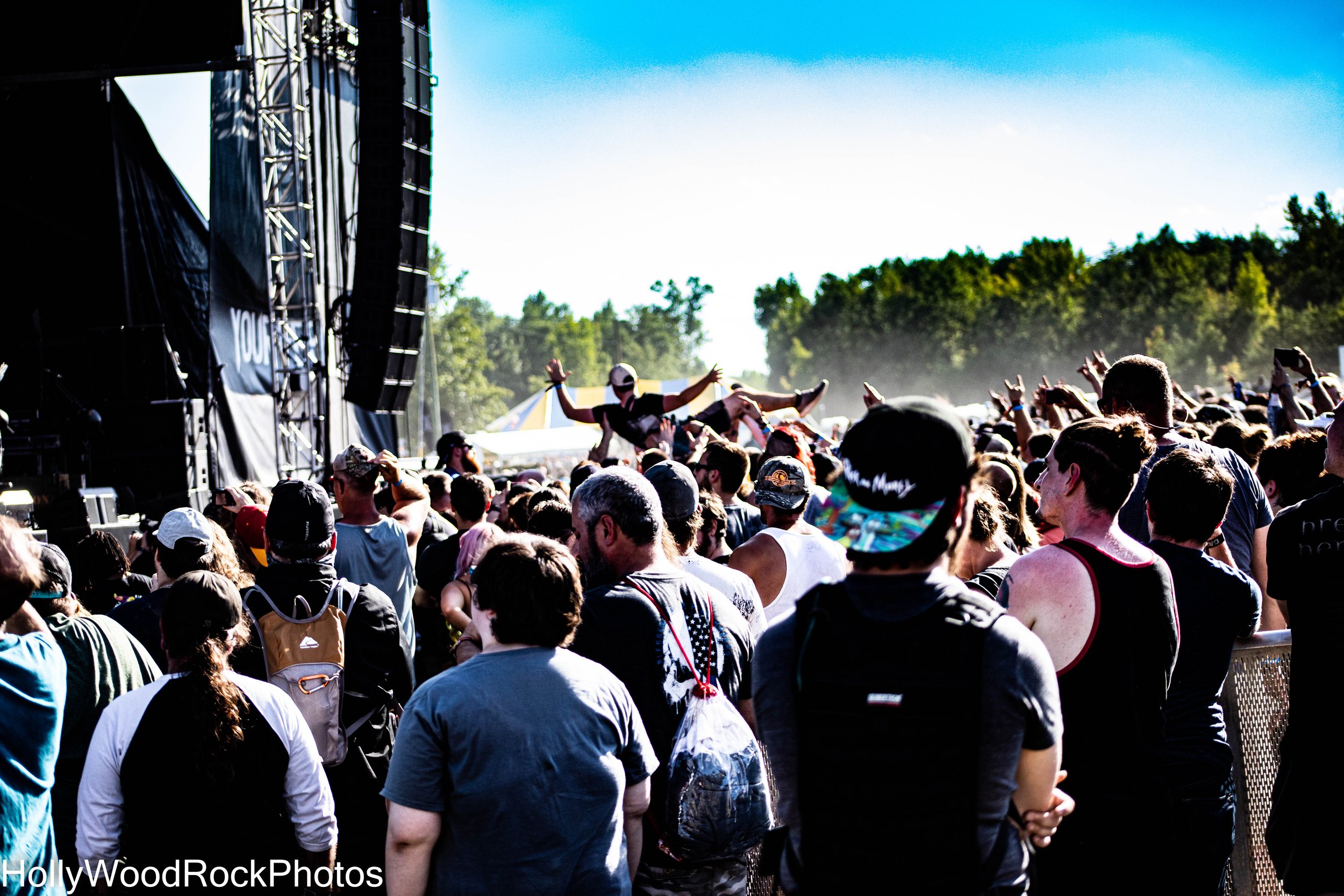 Crowd Surfers at Blue Ridge Rock Festival by Holly Williams