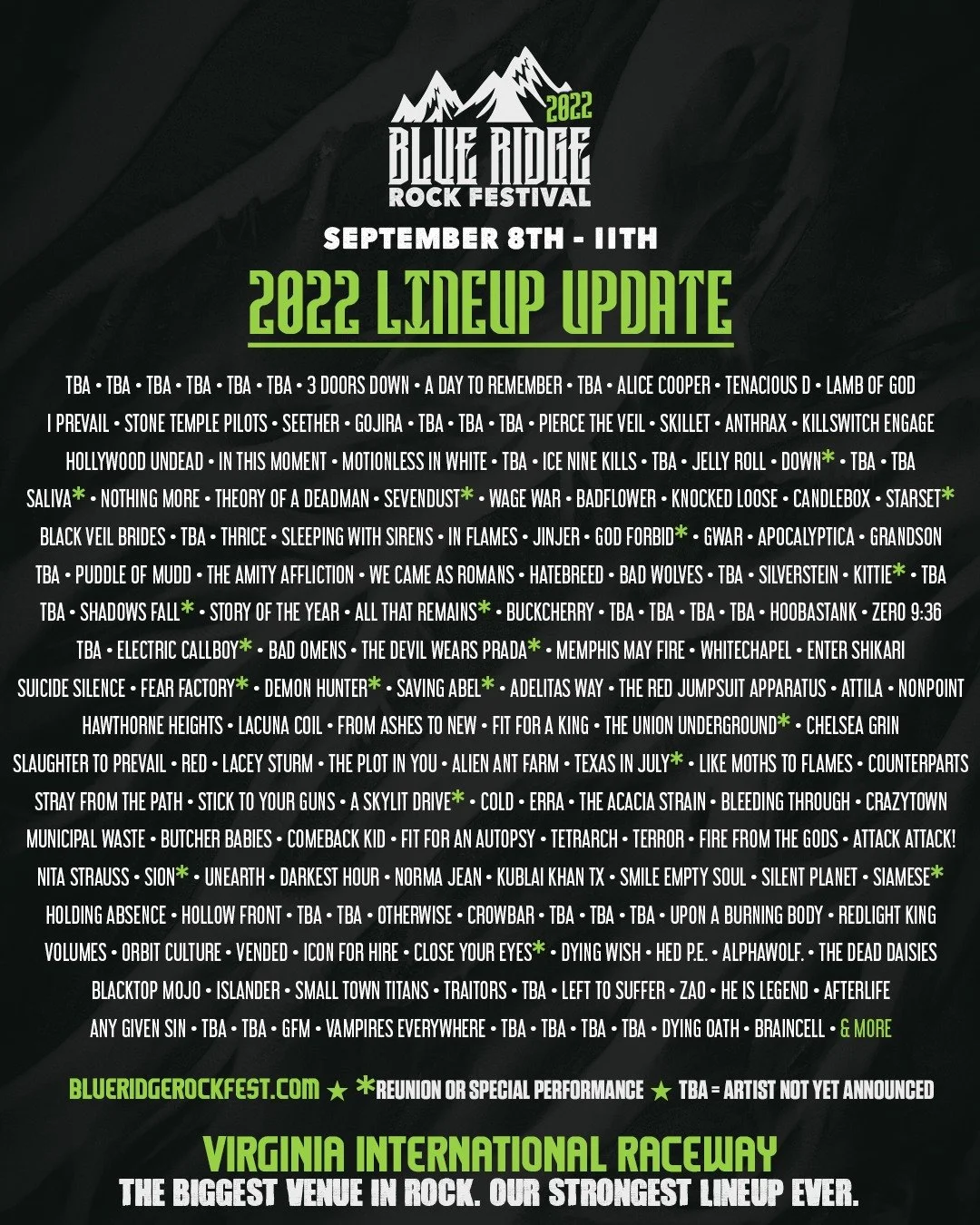 Blue Ridge Rock Festival Set to Tear Up Virginia International Raceway's Track in a New Way
