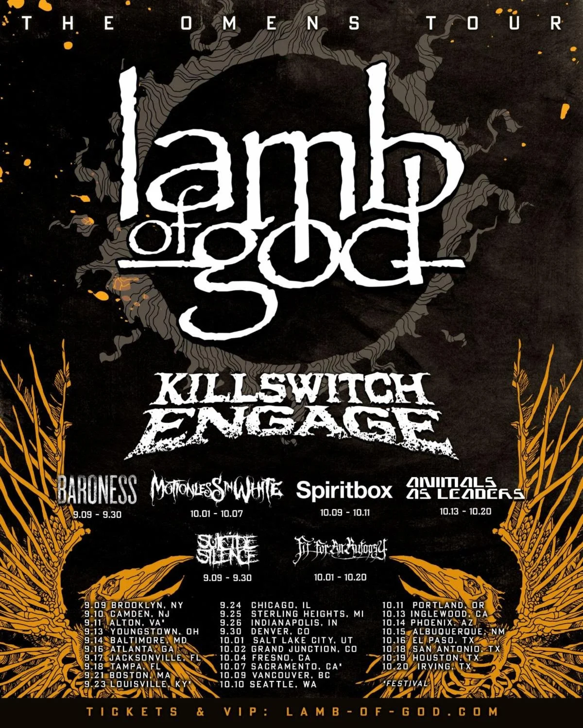 The Omens Tour: Lamb of God, Killswitch Engage, Baroness, &amp; Suicide Silence Live at Coca-Cola Roxy!