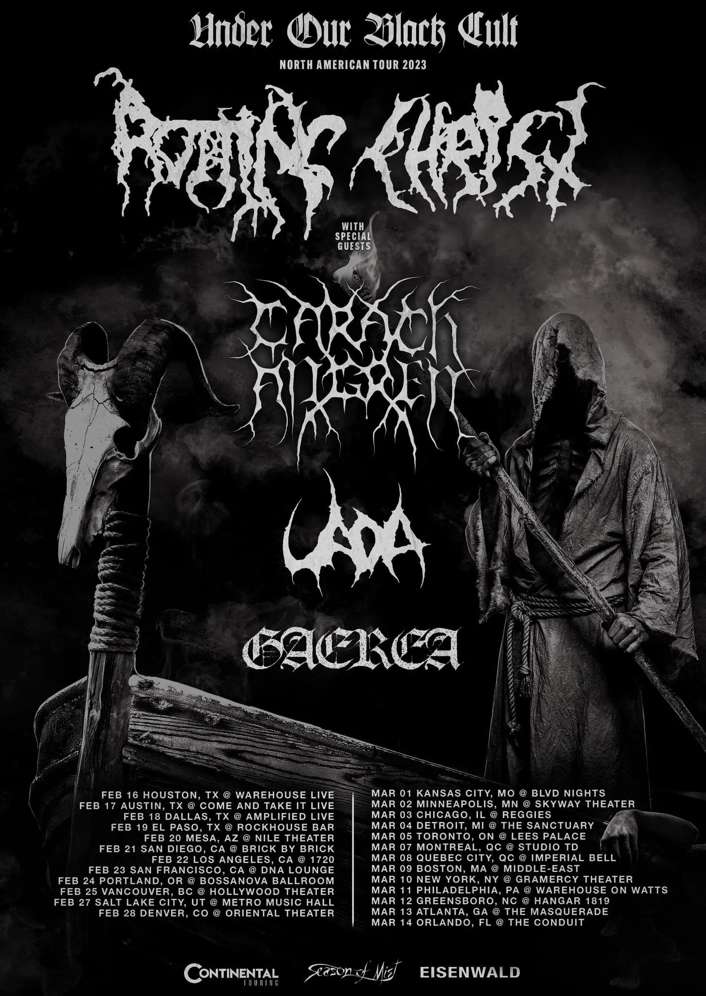 Under Our Black Cult: North American Tour 2023 - Rotting Christ Returns to The Masquerade!