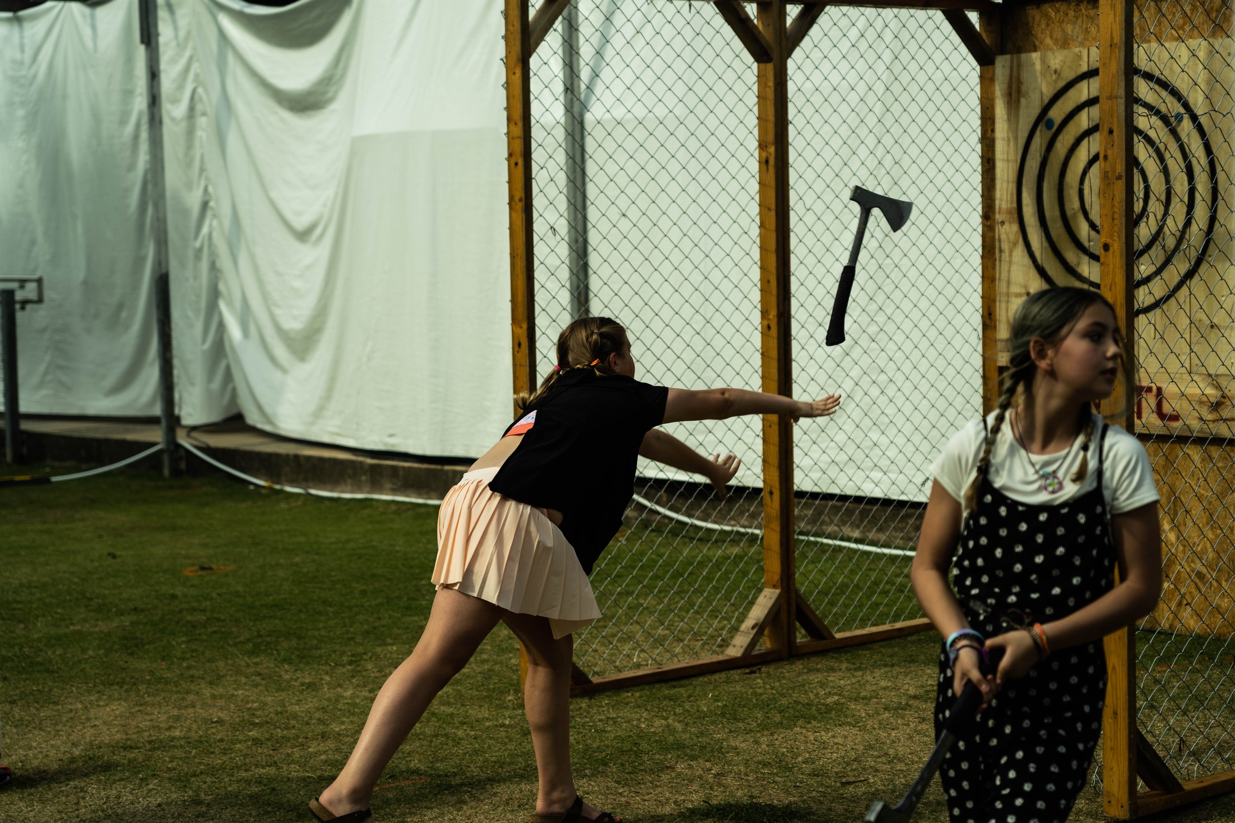Fans Enjoy Axe Throwing at Riverbend Festival 2023