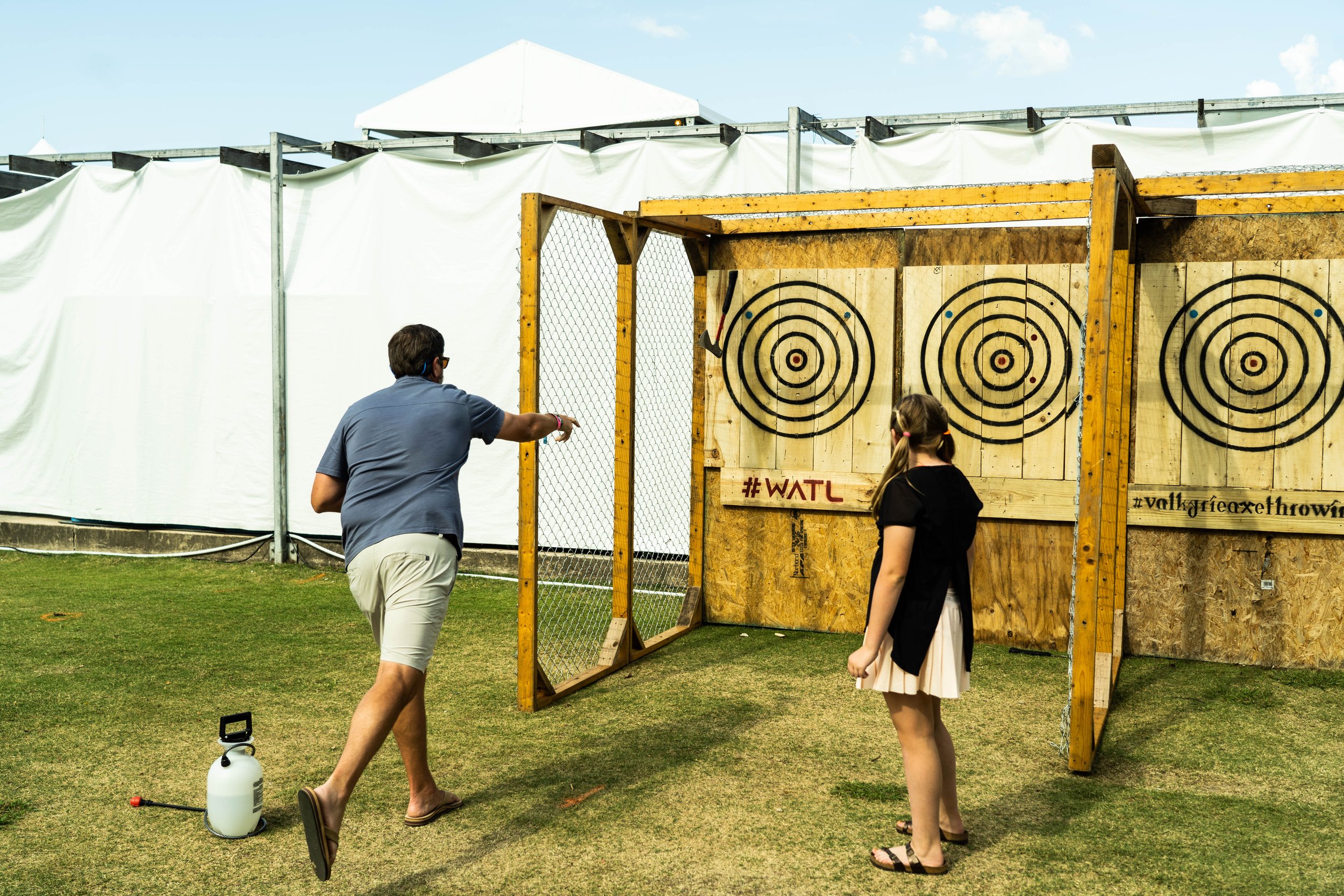 Fans Enjoy Axe Throwing at Riverbend Festival 2023