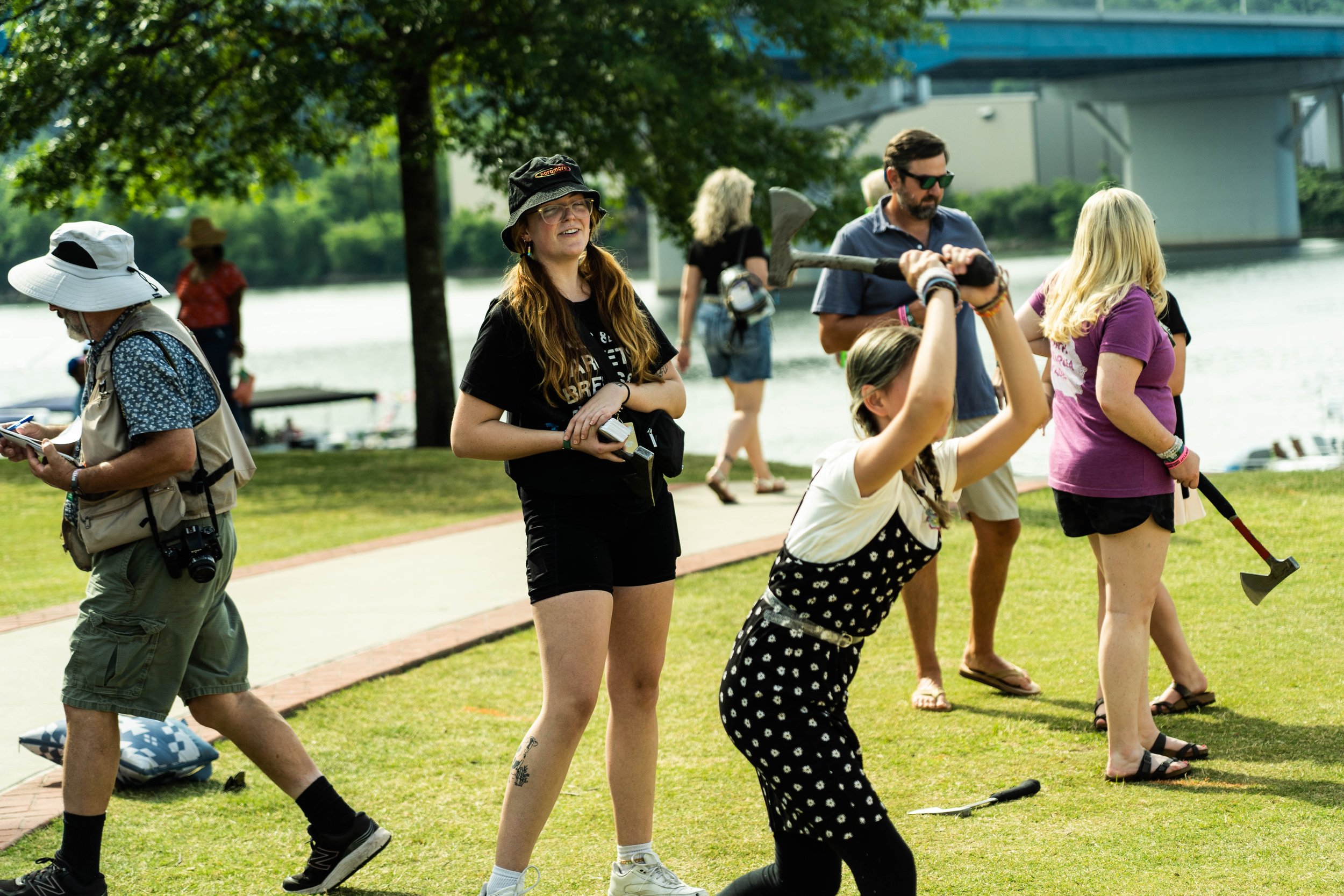 Fans Enjoy Axe Throwing at Riverbend Festival 2023