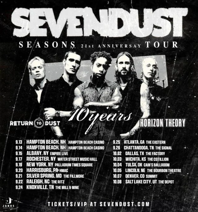 Sevendust “SEASONS” 21st Anniversary Tour 9.17.2024