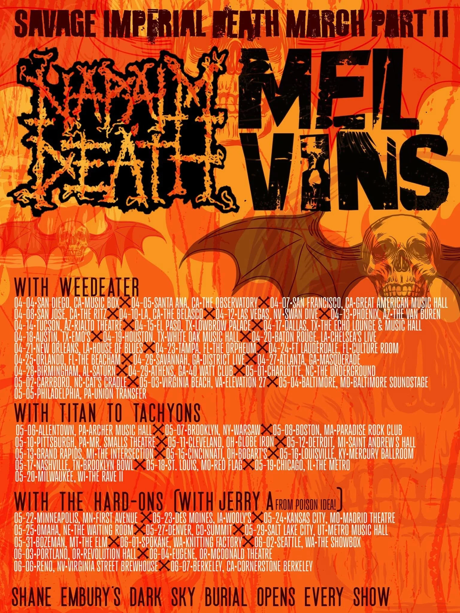 Savage Imperial Death March Part II: Melvins &amp; Napalm Death Live @ The Masquerade 