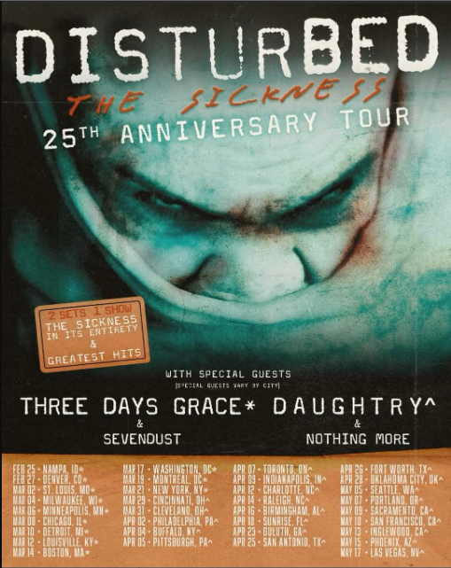 Disturbed: The Sickness 25th Anniversary Tour 04/04/2025