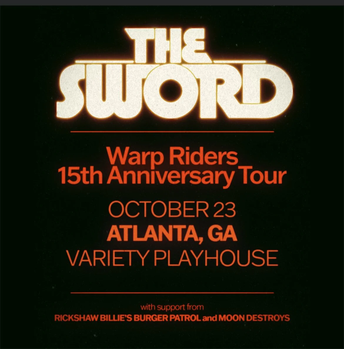 Warped Riders 15th Anniversary Tour: The Sword Returns with a Vengeance!