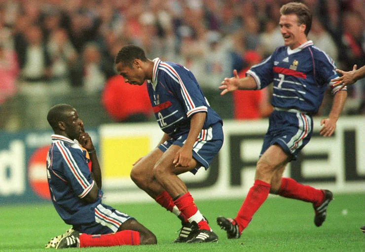 Thuram ponders his brilliant strike.