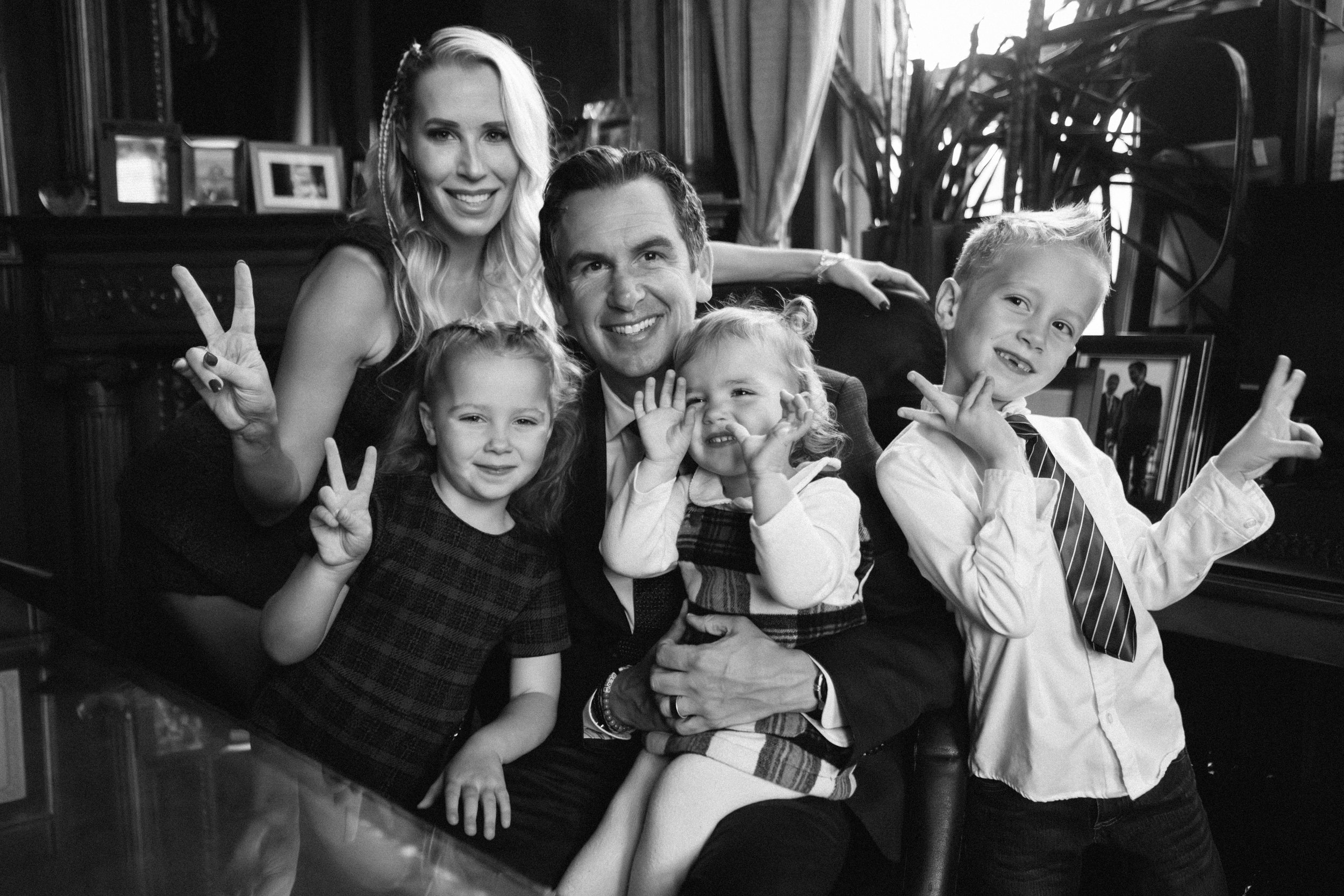 Jersey City Mayor Stephen Fulop Family Photos inside Jersey City Town Hall 