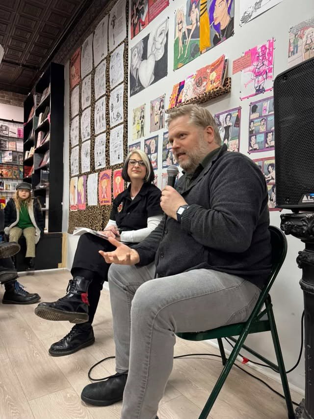Thanks to everybody that came out for my convo with John R. Davis @umdpunkcollections about his amazing book Keep Your Ear to the Ground: A History of DC Punk Fanzines, at my former place of employment, Quimby&rsquo;s Bookstore @quimbysbookstore last