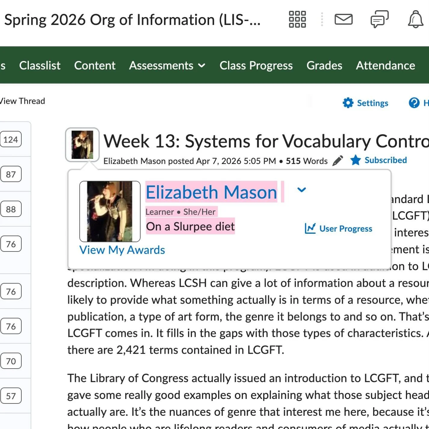 OK but who are all these people in my MLIS program that they&rsquo;re not enjoying the opportunity for making a ridiculous profile?