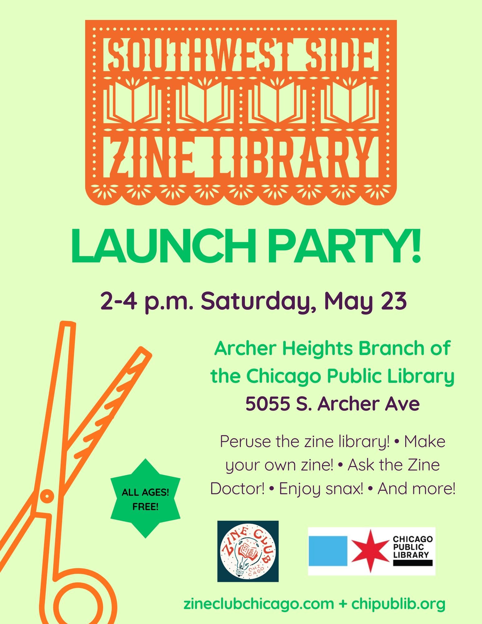 Southwest Side Zine Library Launch Party