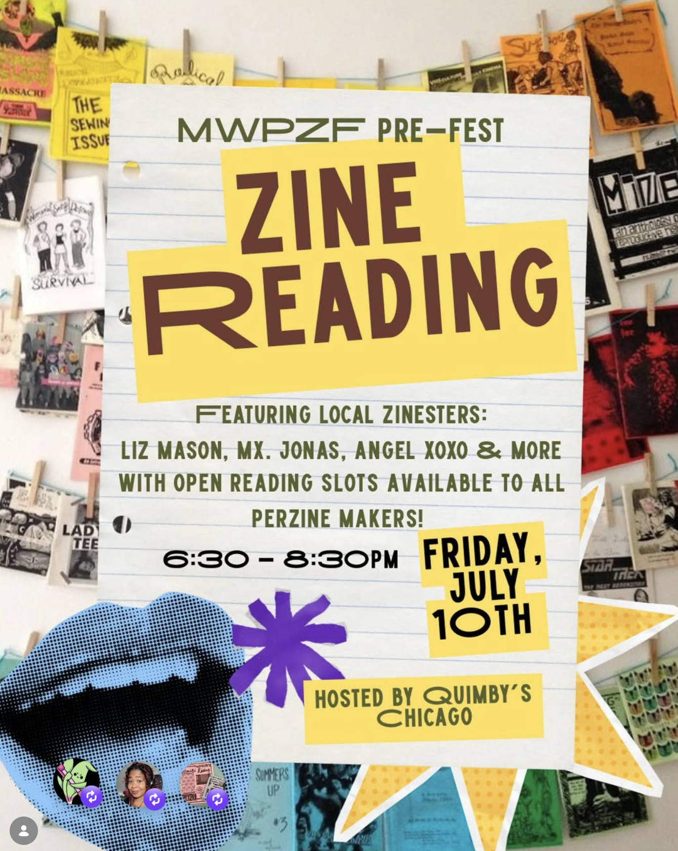 Midwest Perzine Pre-Fest Reading at Quimby's 