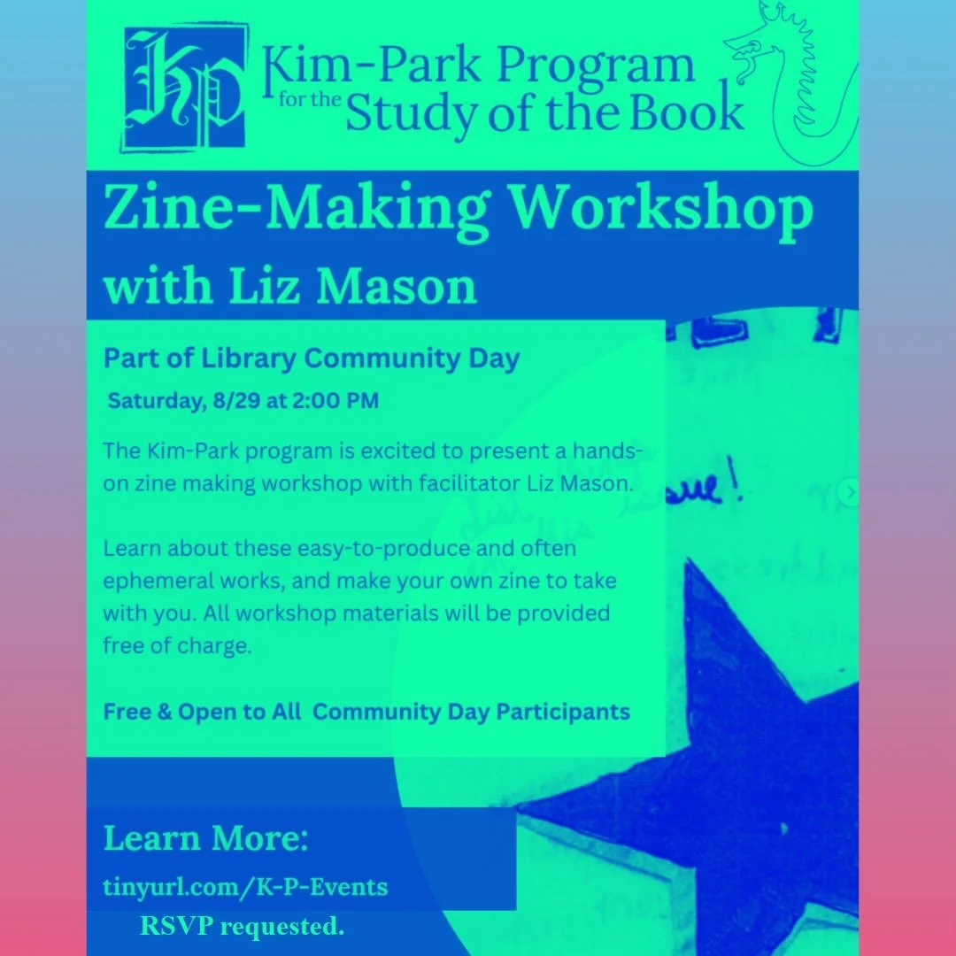 📝 As part of Library Community Day at the University of Chicago&rsquo;s Regenstein Library, I&rsquo;ll be doing another free zine workshop on Sat, Aug 29th at 2pm! And no, you don&rsquo;t have to be a student or employee of the university to come.

