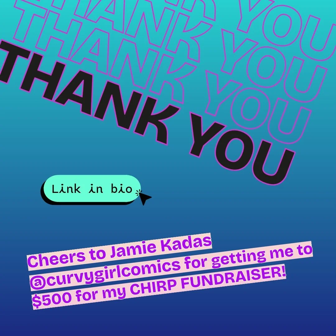 Thanks to hero Jamie Kadas @curvygirlcomics who got me to $500 for my @chirpradio fundraiser! It was down to the wire with like half an hour to go, and she rose to the challenge. Thanks, Jamie!

You can give year round of course, but I don&rsquo;t kn