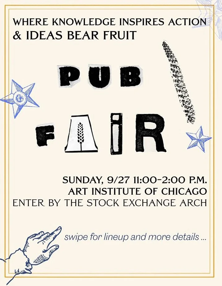 Visit my table at the @phibetakappasociety Pub Fair 9/27. They do the mag American Scholar, the podcast Smarty Pants and they asked me to be their resident zine expert. Free! Register at link in bio to attend this at the @artinstitutechi. See ya ther