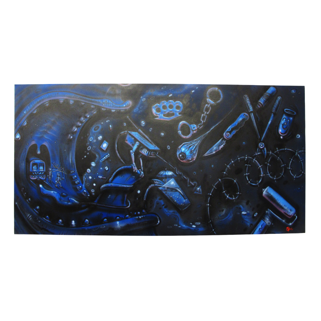 Bailer Melbourne Graffiti Artist - Solo Exhibition Making Bail - The Most Dedicated - Artwork titled Doomed