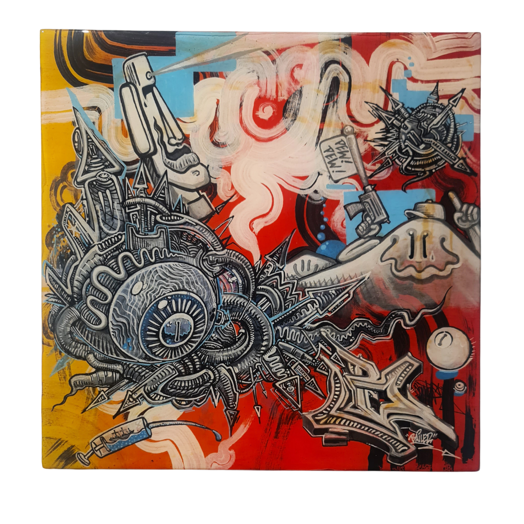 Bailer Melbourne Graffiti Artist - Solo Exhibition Mixed Messages - Artwork titled Beetle Juice