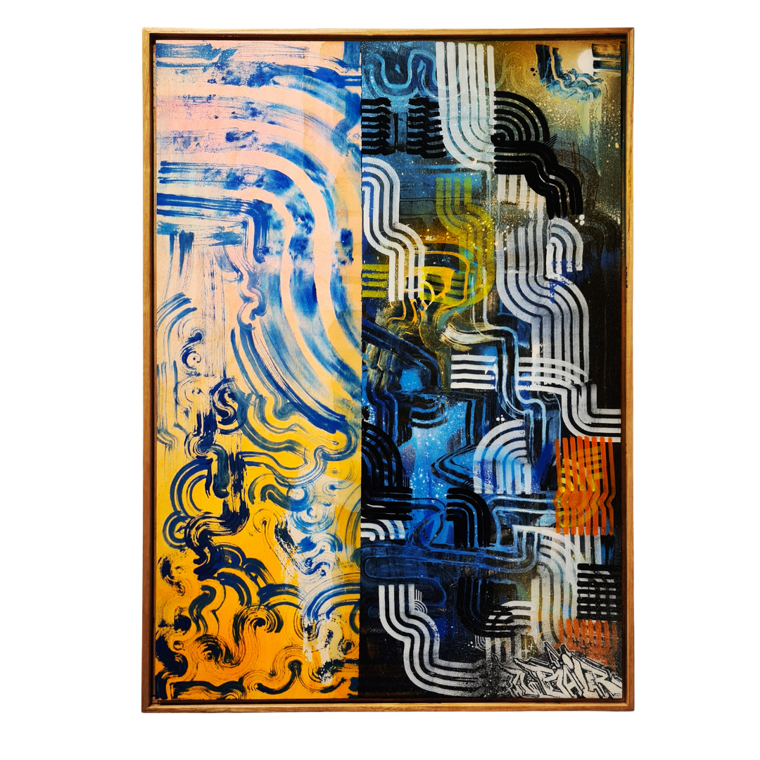 Bailer Melbourne Graffiti Artist - Solo Exhibition Mixed Messages - Artwork titled Glitch