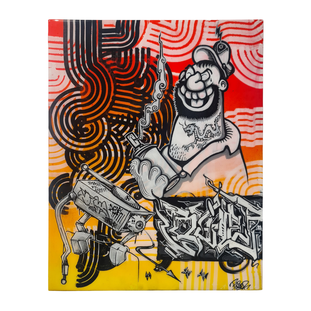 Bailer Melbourne Graffiti Artist - Solo Exhibition Mixed Messages - Artwork titled Super Vision