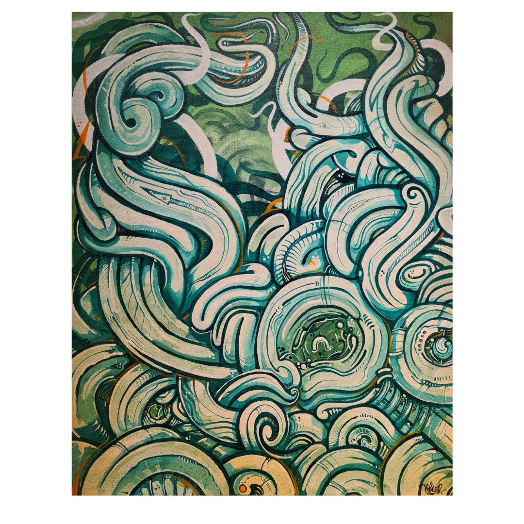 Bailer Melbourne Graffiti Artist - Group Exhibition Reconnections - Artwork titled x