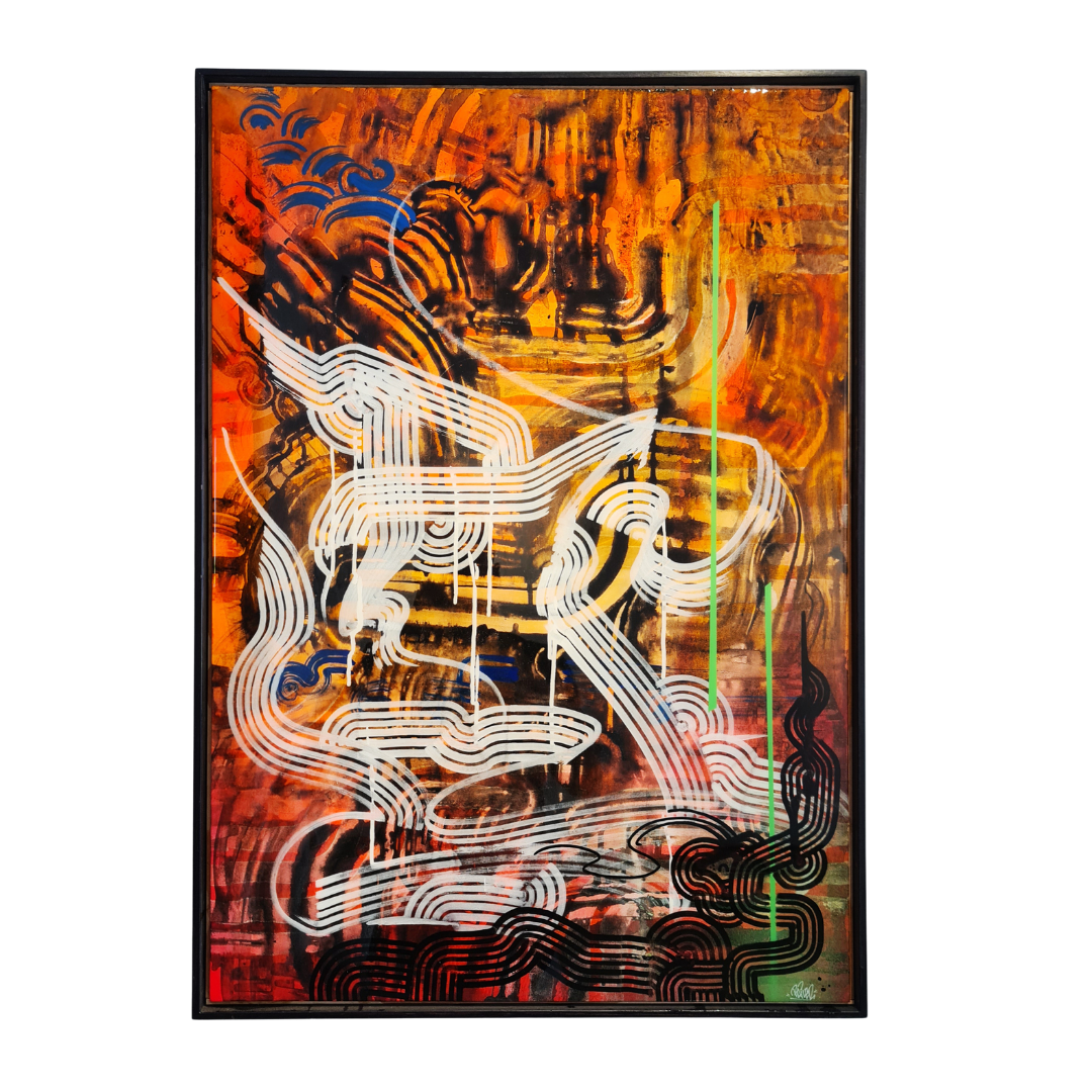 Bailer Melbourne Graffiti Artist - Solo Exhibition Mixed Messages - Artwork titled Structural Collapse