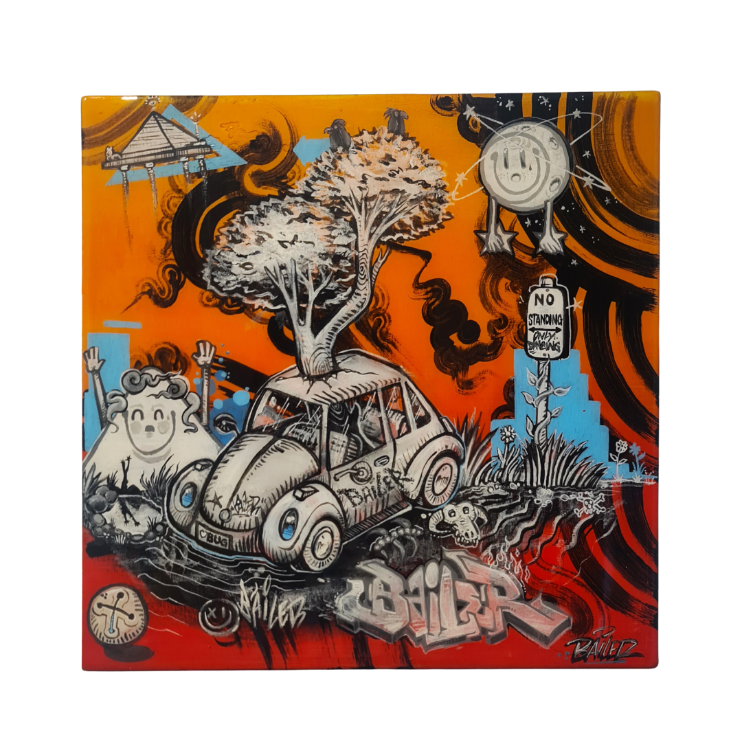 Bailer Melbourne Graffiti Artist - Solo Exhibition Mixed Messages - Artwork titled Bailbotics