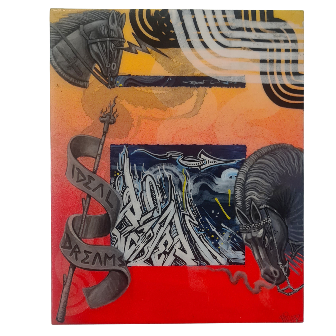 Bailer Melbourne Graffiti Artist - Solo Exhibition Mixed Messages - Artwork titled Night Mares