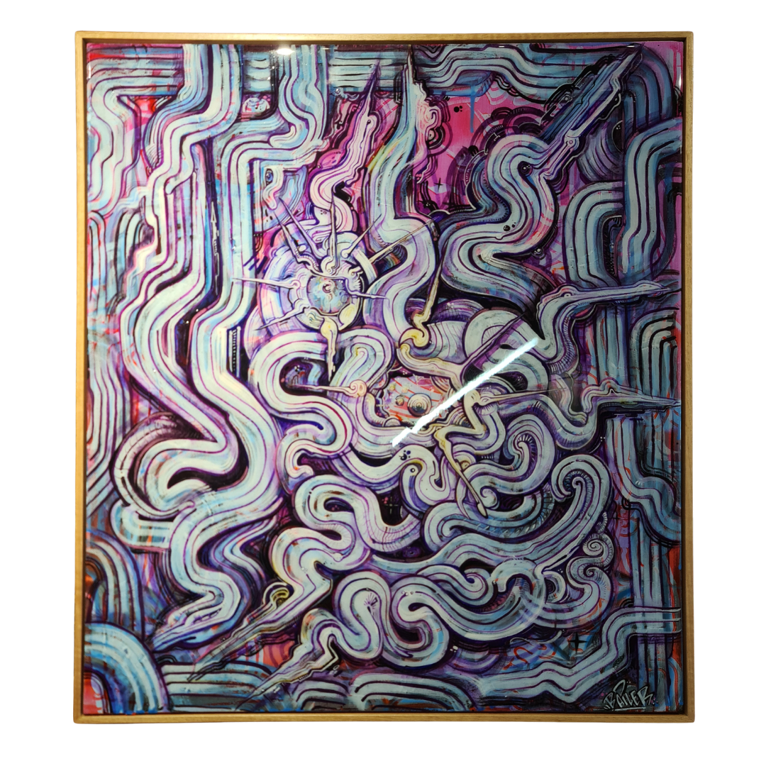 Bailer Melbourne Graffiti Artist - Solo Exhibition Mixed Messages - Artwork titled Medusolaris