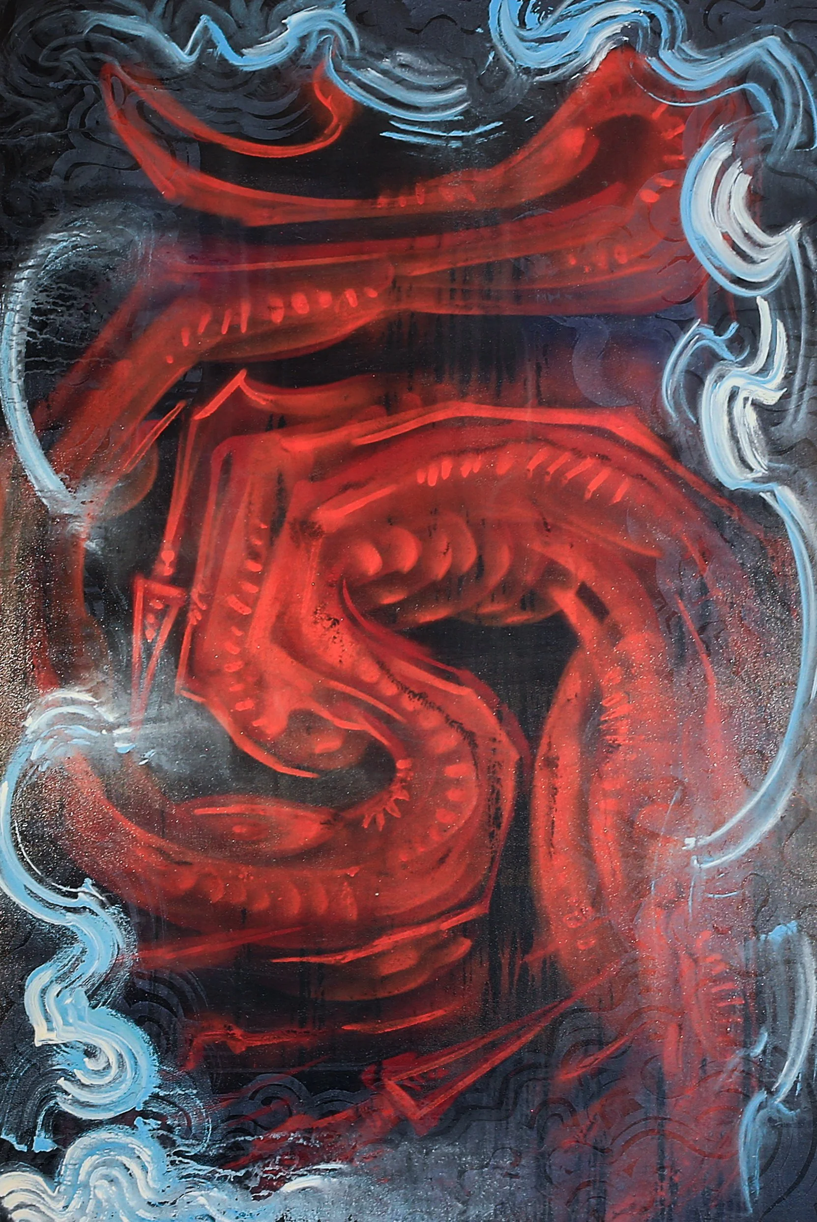 Bailer Melbourne Graffiti Artist - Solo Exhibition Duality - Artwork titled Alien Movement
