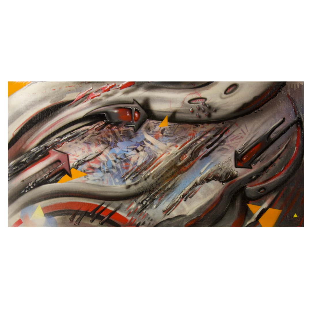 Bailer Melbourne Graffiti Artist - Solo Exhibition Making Bail - The Most Dedicated - Artwork titled Mirror Match