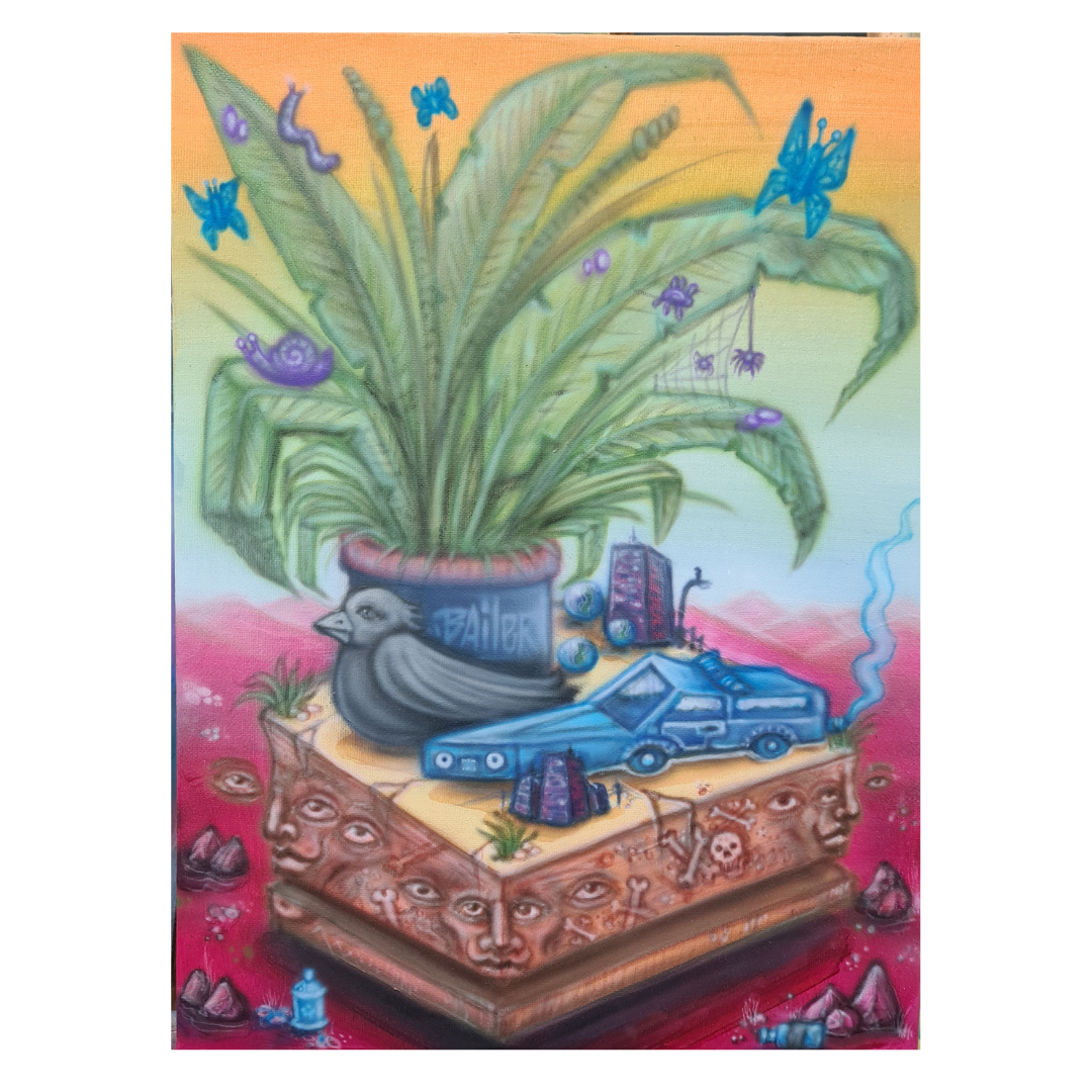 Bailer Melbourne Graffiti Artist - Group Exhibition Reconnections - Artwork titled x