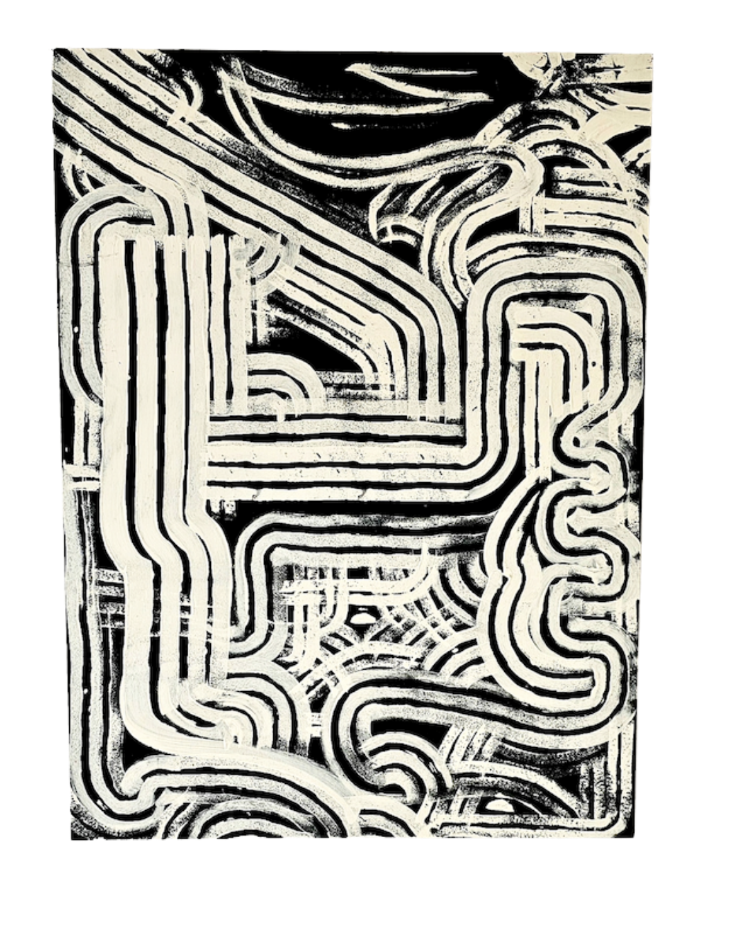 Bailer - Melbourne Artist - Canvas - Multline monochrome I, 2026