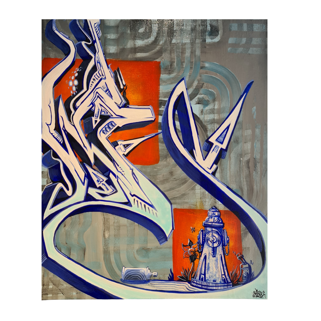 2023 Bailer Melbourne Graffiti Artist - Artwork for Group Exhibition - Into the Light, Into the Dark - Light