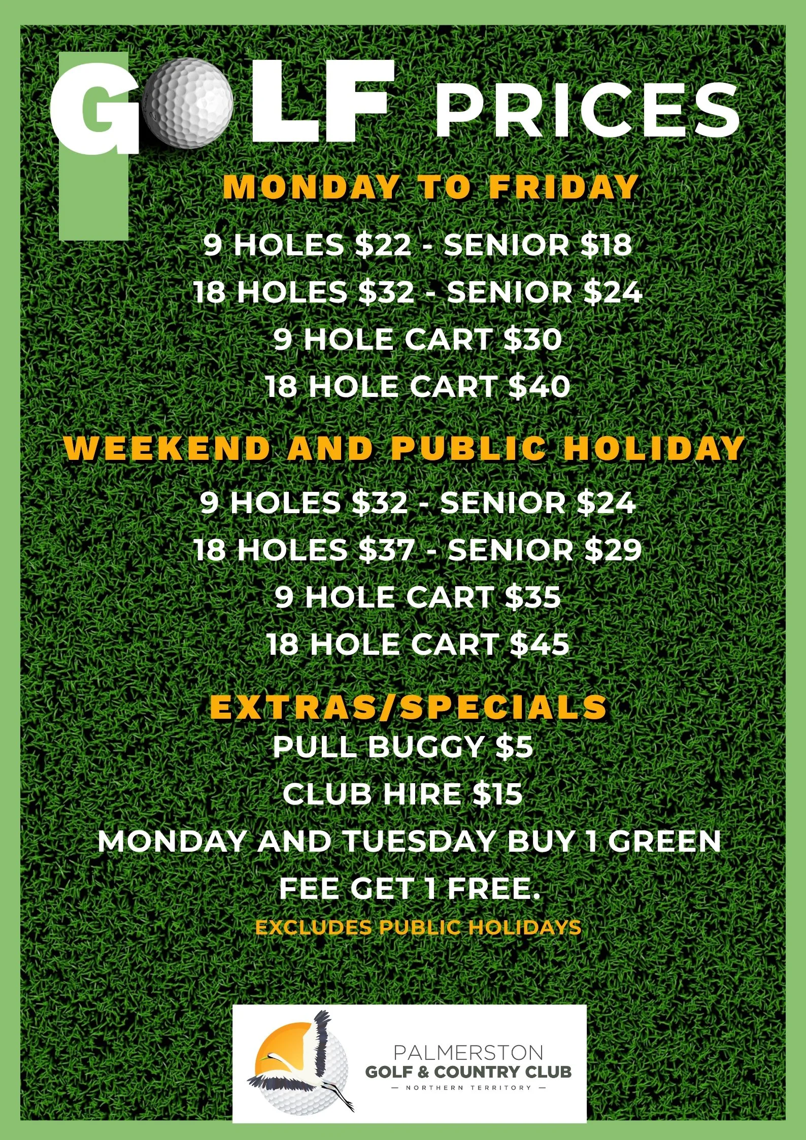 Golf Course Rates Near Me Golf Prices — Palmerston Golf Course