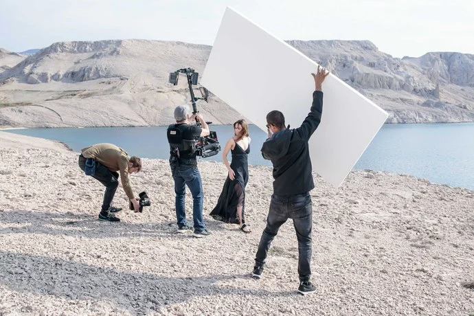 “Essence of Radiance” video shoot directed by Alisha Goldstein. Photo courtesy of Clé de Peau Beauté.