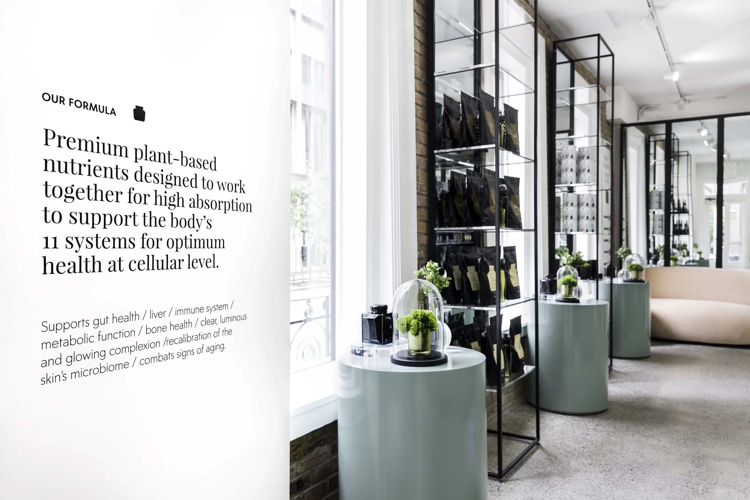 Inside WelleCo store.