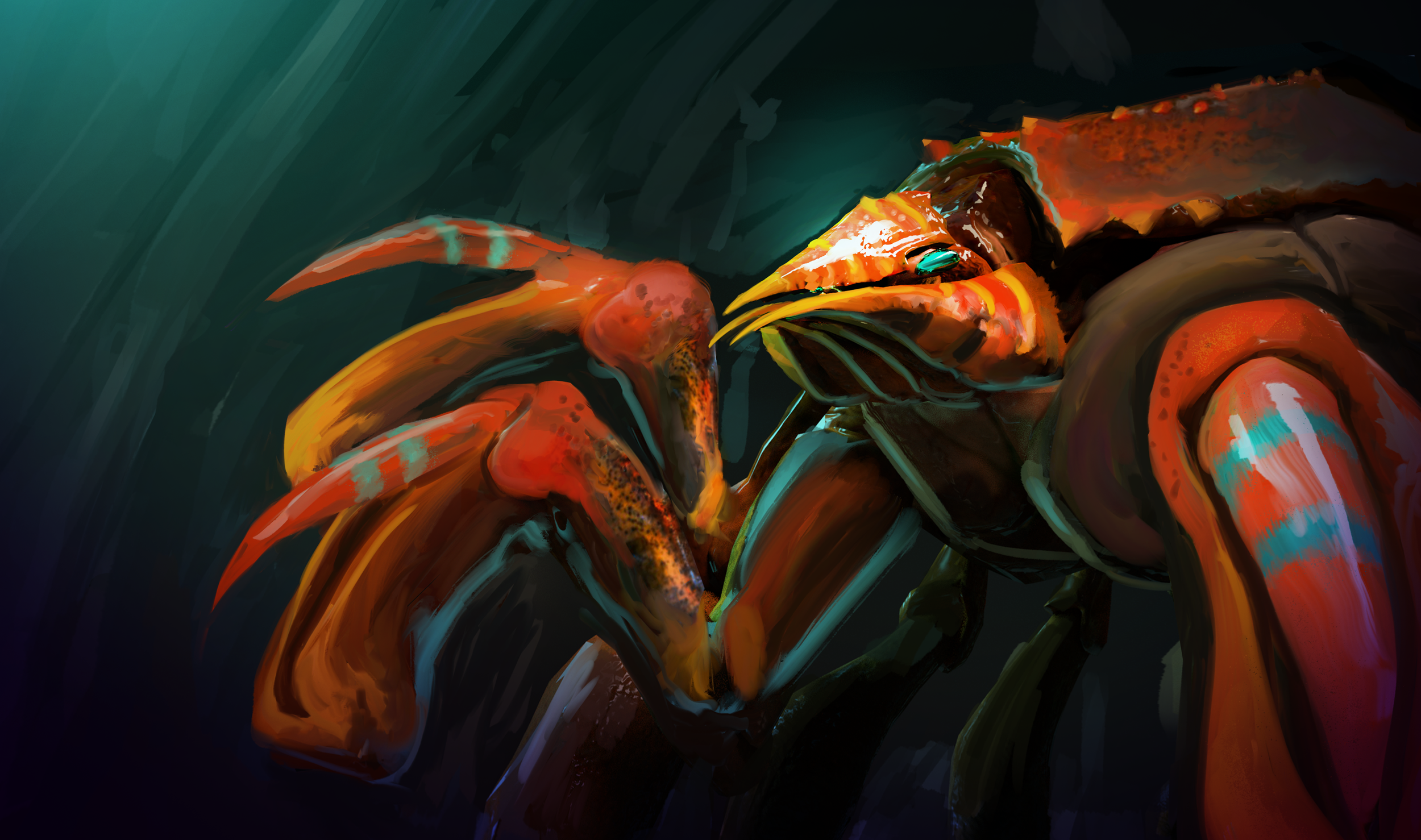 Concept paintover of a basic 3D model.