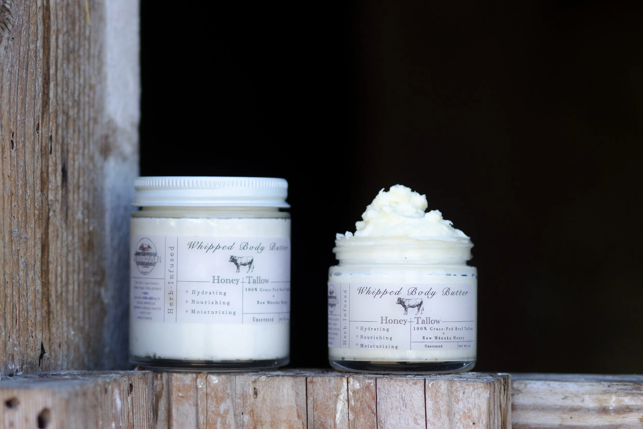 8 oz Unscented Tallow Whipped Body Butter