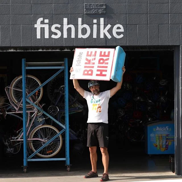 A Frenchman helped open the business this morning. Thank you Wilfred @flyingcat34 #opensunday #ebikerentals #hawkesbaytrails