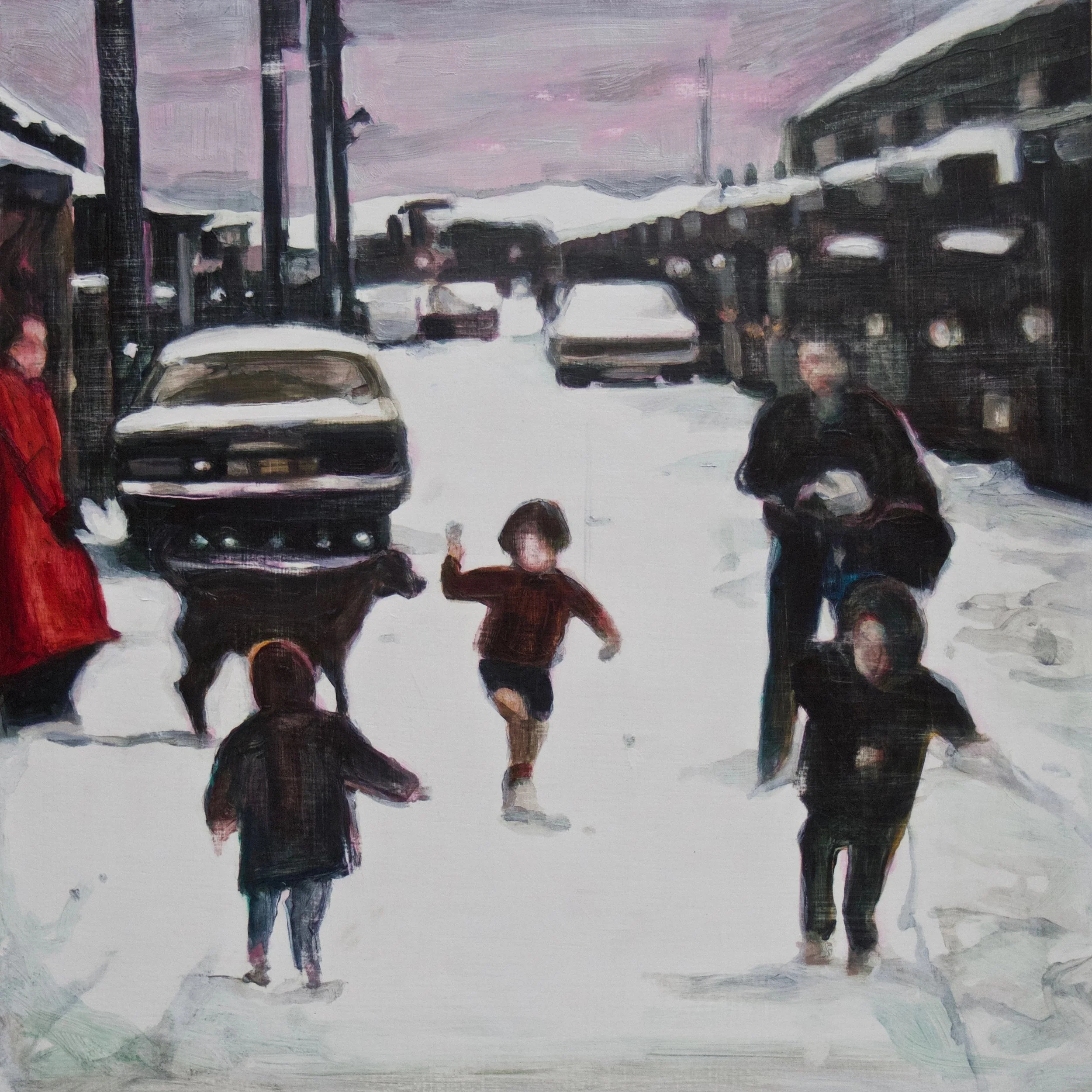 One Last Throw, 2018 Oil on panel 40x40cm