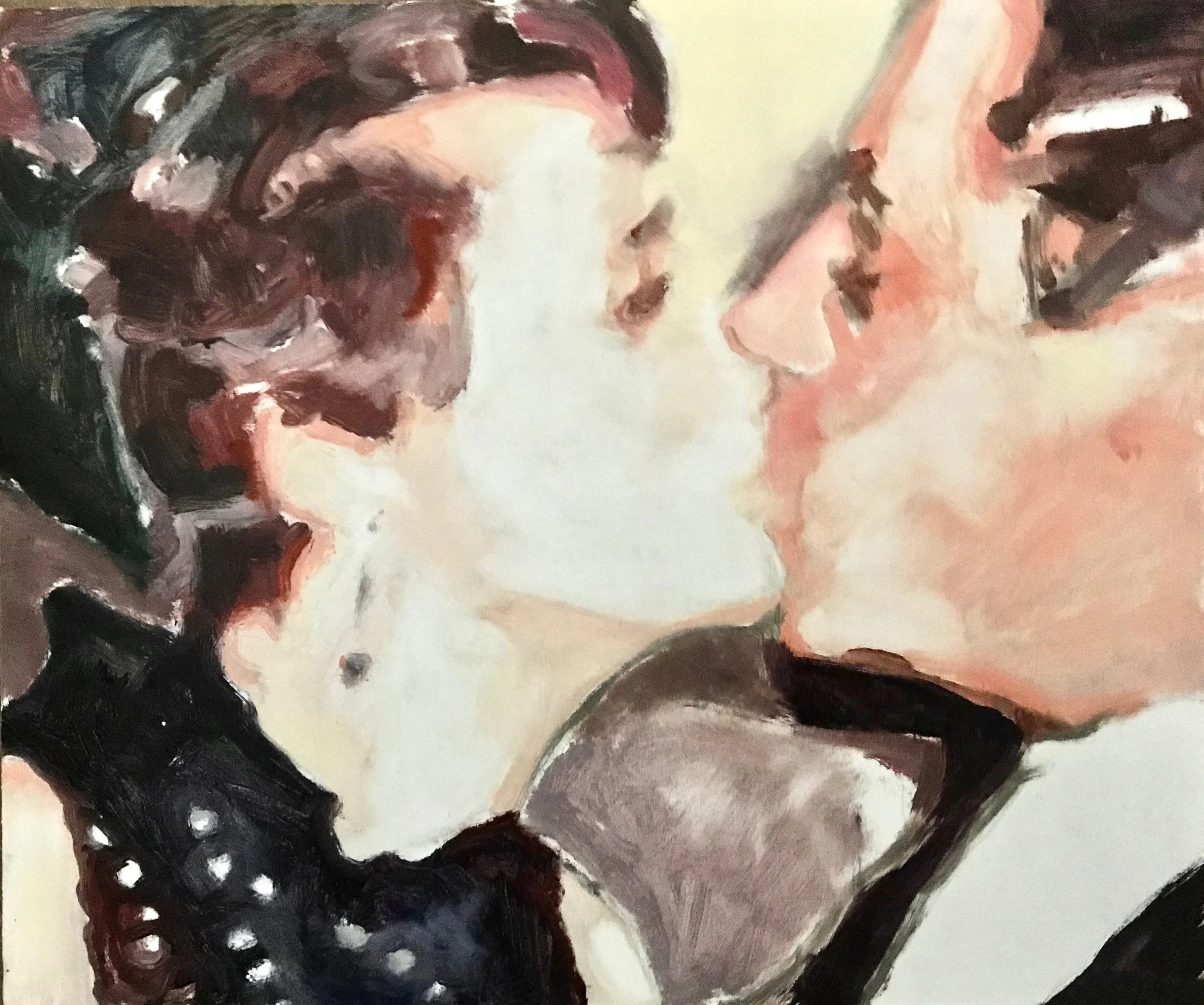Kiss III, 2018 Oil on panel 25x30cm